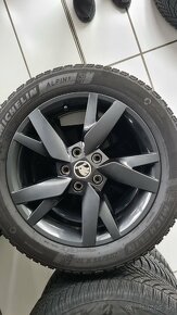 Predám origi. alu disky Škoda 4 Lyra 5x112 R17 a zimne pneu. - 3