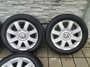 Alu disky 5x112 R16 VW + 205/55 R16 letné pneumatiky - 3