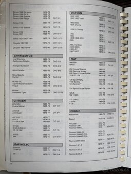 TECHNICKÁ DATA montážní data 1960-1980 na kompletní produkci - 3