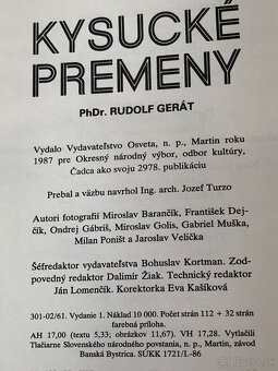 Kniha-Kysucké premeny - 3