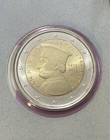 2 Euro pamatne mince San Marino - original vo foldroch - 3