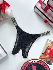 Victoria’s Secret luxusne shine strap brazilky nohavičky M - 3