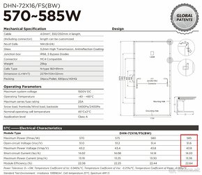 Solárne fotovoltaické panely DAH Solar 585Wp čierny okraj - 3