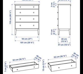 IKEA komoda Idanäs 4 zásuvkova - 3