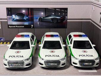 Audi A6 Avant Polícia SR 1:43 - tónované sklá, EVČ vozidla - 3