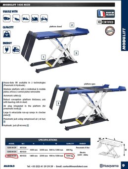 Profesionálna elektro-hydraulická plošina MODULIFT 1400 MOH - 3