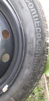 koleso plech disk DUNLOP 4dierovy R15, pneu contiinental - 3