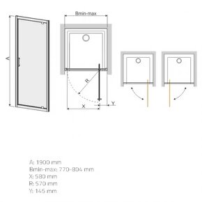 Predám sprchové dvere používané 190x80cm - 3