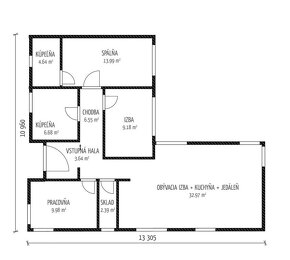 DREVODOM - NÍZKOENERGETICKÝ 4 izbový, 109 m2, okr. Topoľčany - 3