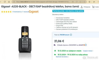 Bezdrôtový telefón Siemens Gigaset A220 - 3