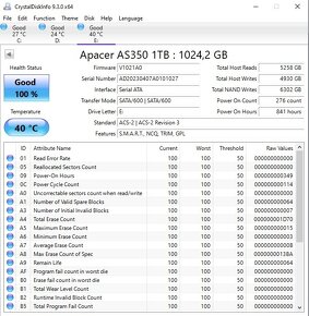 Predám 1TB SSD 2.5" - 3