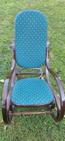 Houpací křesko THONET krásné zelené nepoškozoné. - 3