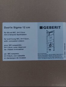 Geberit Duofix Sigma 12cm  ram pre zavesne wc - 3