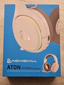 Newskill Aton Ivory - RGB Bluetooth slúchadlá bielé - 3