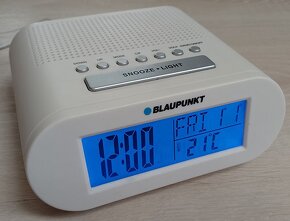 Rádiobudík Blaupunkt CR3WH, FM rádio, dátum, teplota, biely - 3