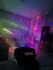 Laser 6 lúčový RGB na diaľkové ovládanie, dmx - 3