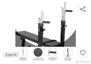 Lavička na cvičenie  a činky - 3