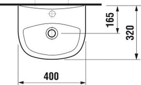 Jika Zeta umývadlo 40cm s otvorom - 3