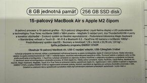 Nový nerozbalený MacBook Air 15,3 M2 záruka a doklad - 3