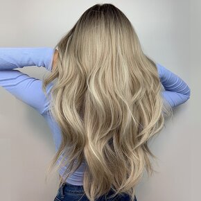 Parochňa blond ombre dlhé vlasy veľmi pekná - 3