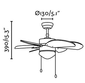 Stropný ventilátor so svetlom - 3