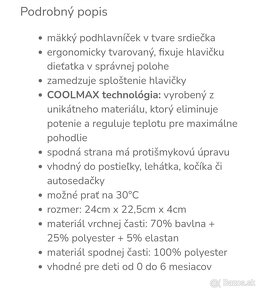 Predám nepoužitý podhlavníček + prebaľovacia podložka - 3