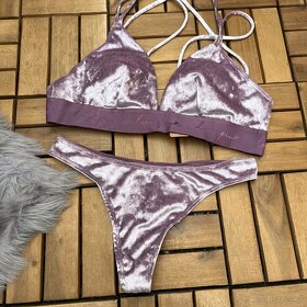 Victoria’s Secret PINK lila set braletka a tanga - 3