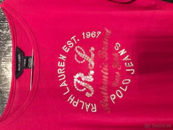 RALPH LAURENT originál fuksia damske tricko S/M - 3