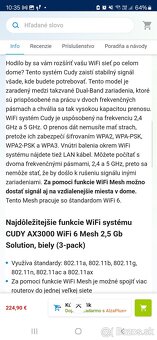 CUDY AX3000 WiFi 6 Mesh 2,5 GB solution , biely - 3