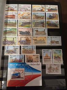 predám poštové známky - vlaky - Centrafricaine,Vietnam,Benin - 3