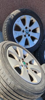 ALU Škoda 5x112 a letné 205/55 R16 - 3