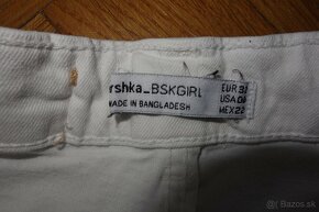 Biele džínsové šortky Bershka veľ. XS - 3