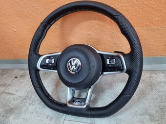 VOLANT VOLKSWAGEN R RLINE kožený BIELE PREŠÍVANIE - 3