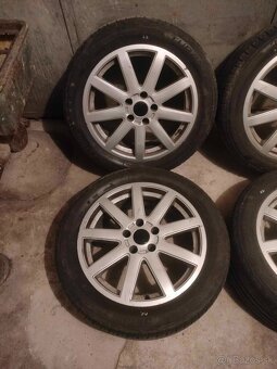 4ks alu disky 5x112 R17 pneu 225/50 r17 - 3