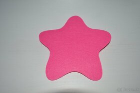 Látková dekoratívna hviezda ružová/materiál na tvorenie/ - 3