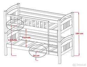 Poschodova postel z masivu - 3