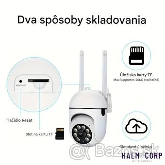 Vonkajšia / vnútorná WiFi kamera + SD karta 32GB - 3