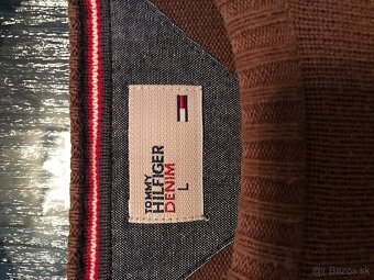 TOMMY HILFIGER originál brown pánsky sveter L - 3