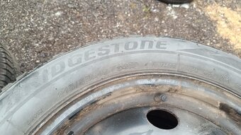 sada plechových diskov16 4x108 s pneu Bridgestone 215/55 R15 - 3