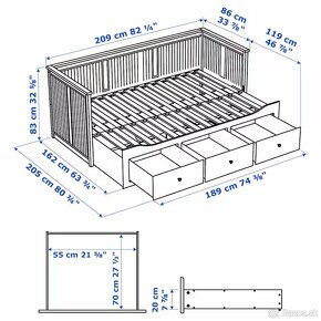 Rozkladacia postel IKEA Hemnes - 3