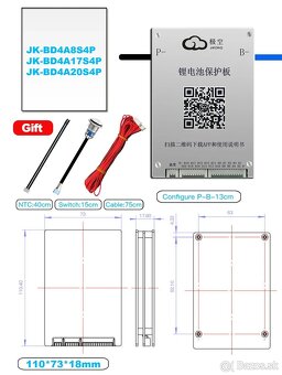 JK BMS Active Balance Bms 100A + 1A balancer-12-24V - 3