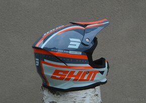 prilba helma shot sivo oranžová - 3
