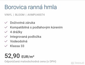 Predám vinylovú podlahu 75m2 - 3