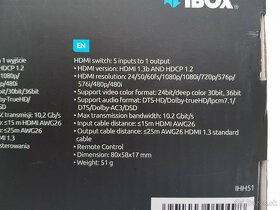 HDMI 5 portový rozbočovač/prepínač - 3