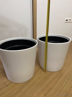 2x Kvetináč keramický Dallas Ø 32 cm matný biely - 3