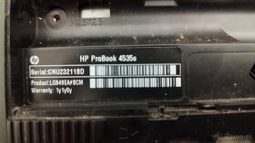 HP ProBook 4535s na náhradné diely - 3