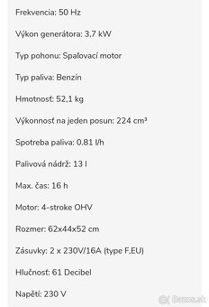 1-fázová elektrocentrála B&S P 4500 invertor - 3