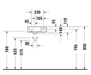 PREDÁM umývadielko DURAVIT Vero Air, pravé + sifón + výpusť - 3