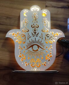 Dekoratívna Lampa Hamsa - Fatimina ruka - 3