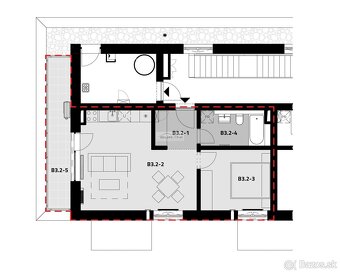 Nový 2-izb. byt, 54 m2, štandard, terasa, parkovanie,... - 3